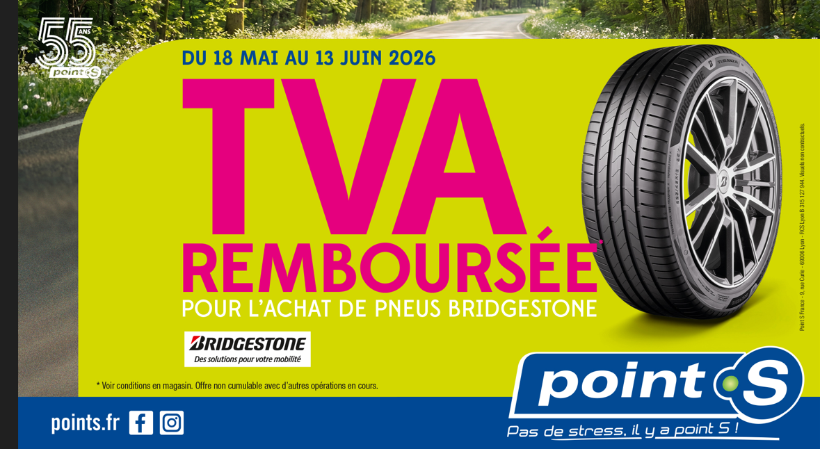 Image de l'actualité PROMO PNEU DANS VOTRE CENTRE POINT S PIPA