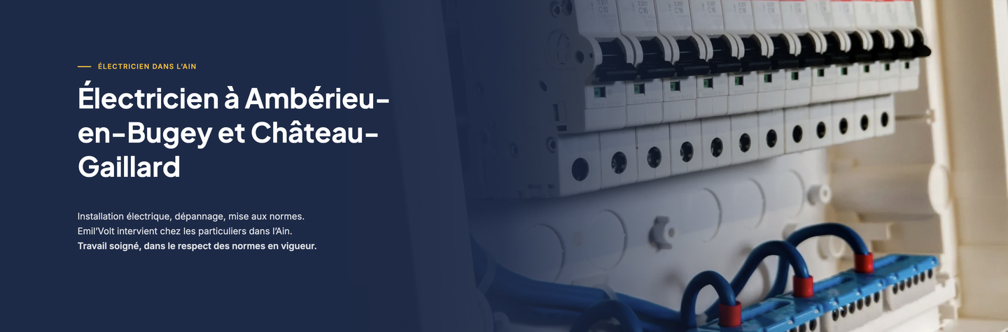 Image de l'actualité Deefuse signe le nouveau site internet d'Emil'Volt, électricien à Château-Gaillard