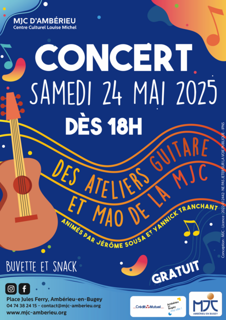 Image de l'événement Concert des ateliers Guitare et MAO