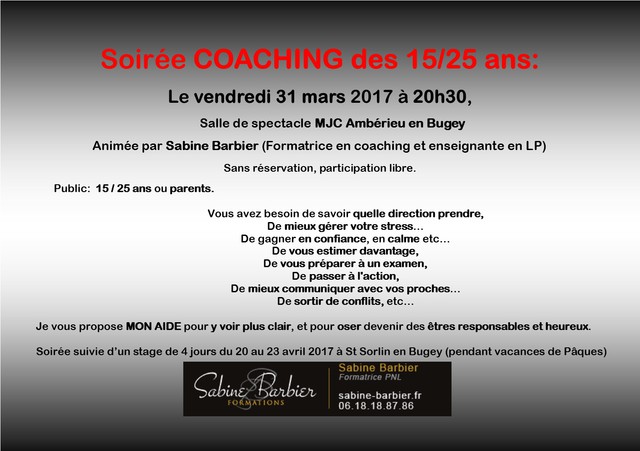 Image de l'événement SOIREE COACHING des 15-25 ans