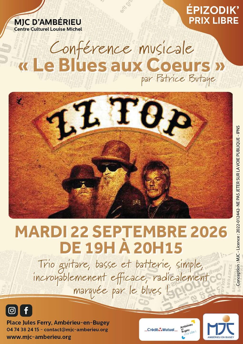 Image de l'actualité Le Blues aux Coeurs « ZZ TOP »