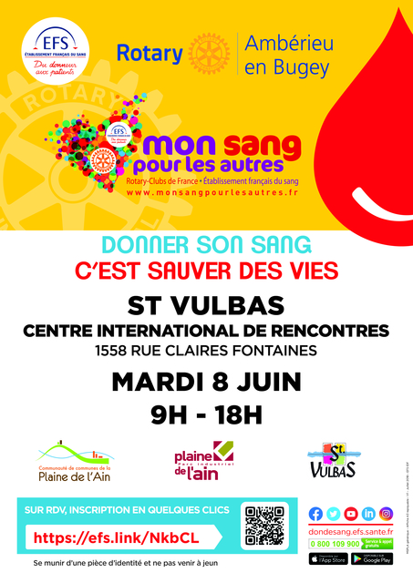 Image de l'événement Don du sang à Saint-Vulbas