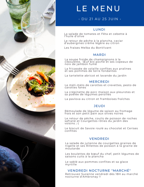 Image de l'actualité Menu de la semaine de la semaine de la semaine sur place, à emporter et en livraison