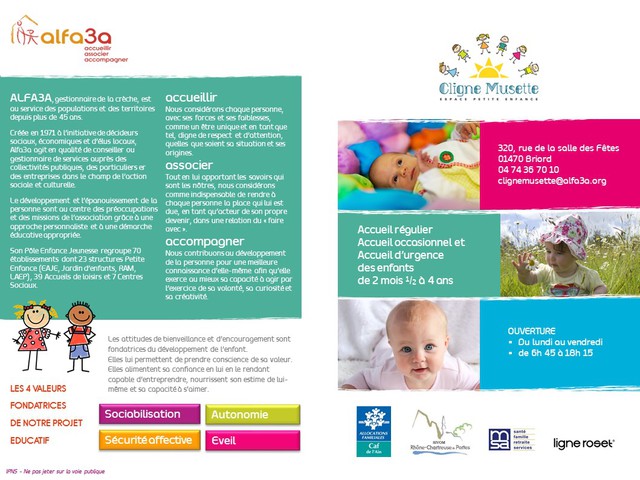 Image de l'actualité PLACES DISPONIBLES  CRECHE CLIGNE MUSETTE A BRIORD