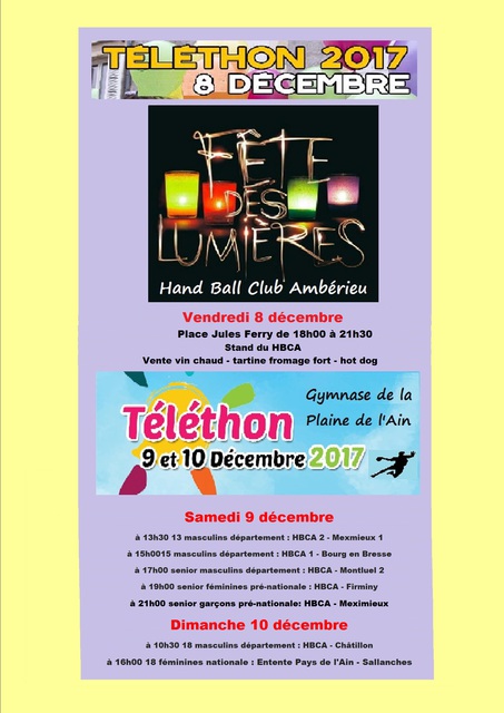 Image de l'événement Le Hand Ball Club Ambérieu collecte pour le Téléthon