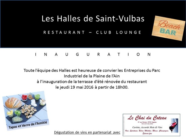 Image de l'événement INVITATION INAUGURATION TERRASSE D'ETE LES HALLES
