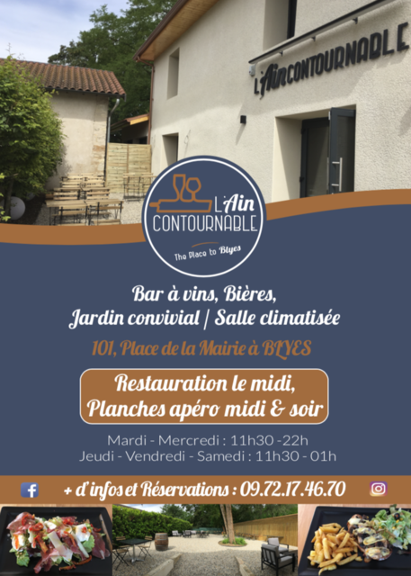 Image de l'actualité L'Aincontournable est ouvert le midi !!!