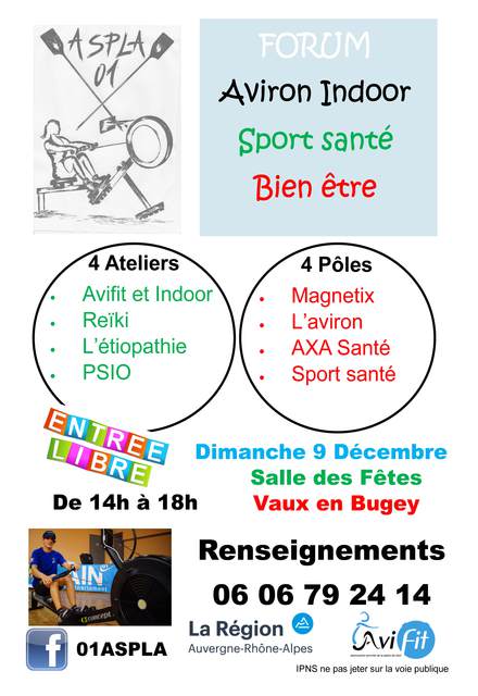 Image de l'événement Forum Aviron indoor, sport santé, bien être