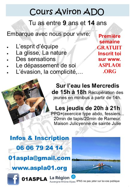 Image de l'actualité L'Aviron ADOS de 9 ans à 14ans