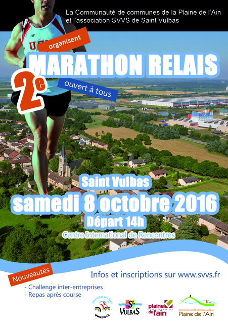Image de l'événement 2ème Marathon relais des Associations et Entreprises de la Plaine de l'Ain