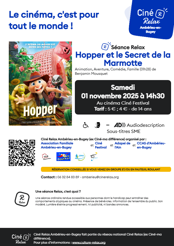 Image de l'événement séance cinéma avec Ciné Relax