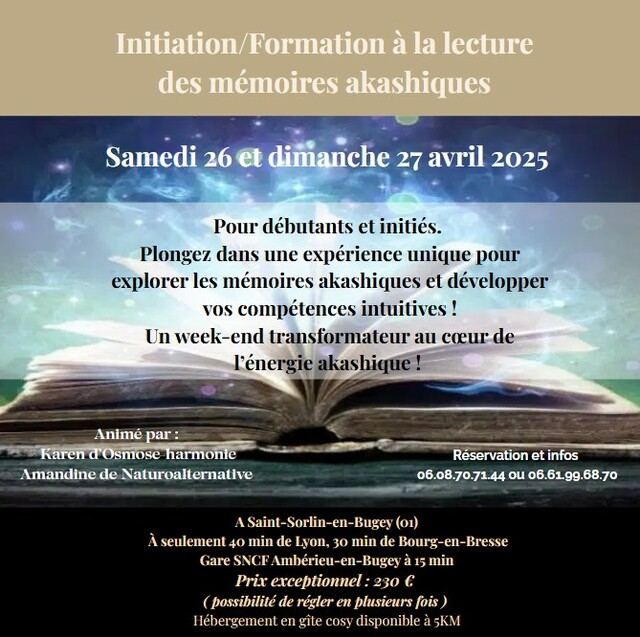 Image de l'actualité INITIATION/FORMATION A LA LECTURE DES MEMOIRES AKASHIQUES