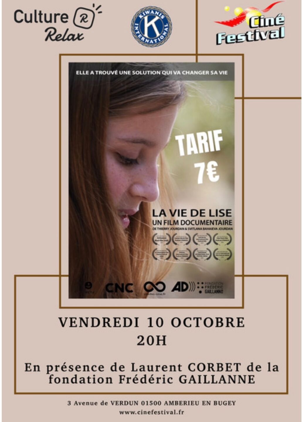 Image de l'événement Soirée évènement film documentaire : LA VIE DE LISE
