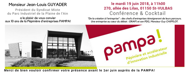 Image de l'événement La Pépinière d'entreprises PAMPA fête ses 10 ans!