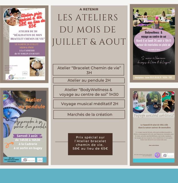 Image de l'événement LES ATELIERS D'ETE BIEN-ETRE "JUILLET & AOUT " - OSMOSE HARMONIE -