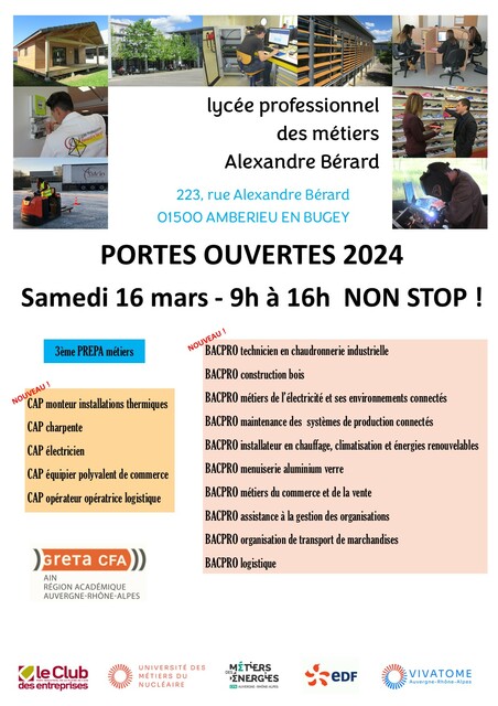 Image de l'événement Journée portes ouvertes au lycée Alexandre Bérard