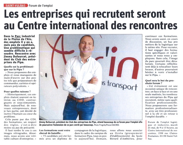 image du post Emploi : Rencontre avec Jimmy Dufourcet, Président du Club des Entreprises du PIPA