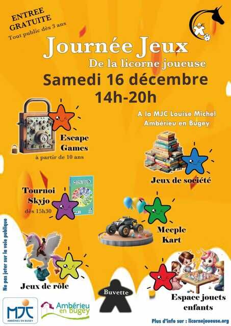 image du post Journée jeux avec la Licorne Joueuse 