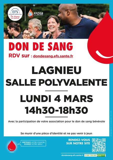 Image de l'événement Don du sang à Lagnieu