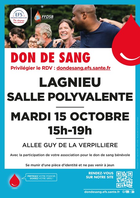 Image de l'événement  Don du sang à Lagnieu