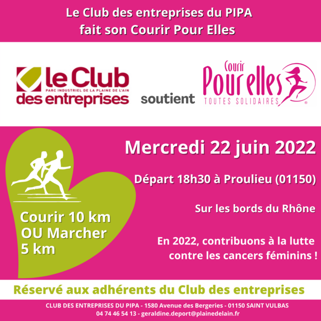 image du post Le Club des entreprises du PIPA fait son Courir pour Elles