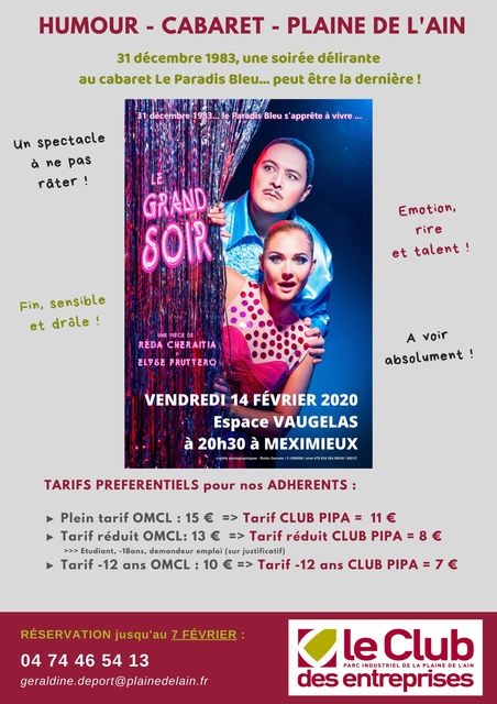 image du post Soirée délirante, humour et cabaret pour les adhérents du Club des Entreprises du PIPA