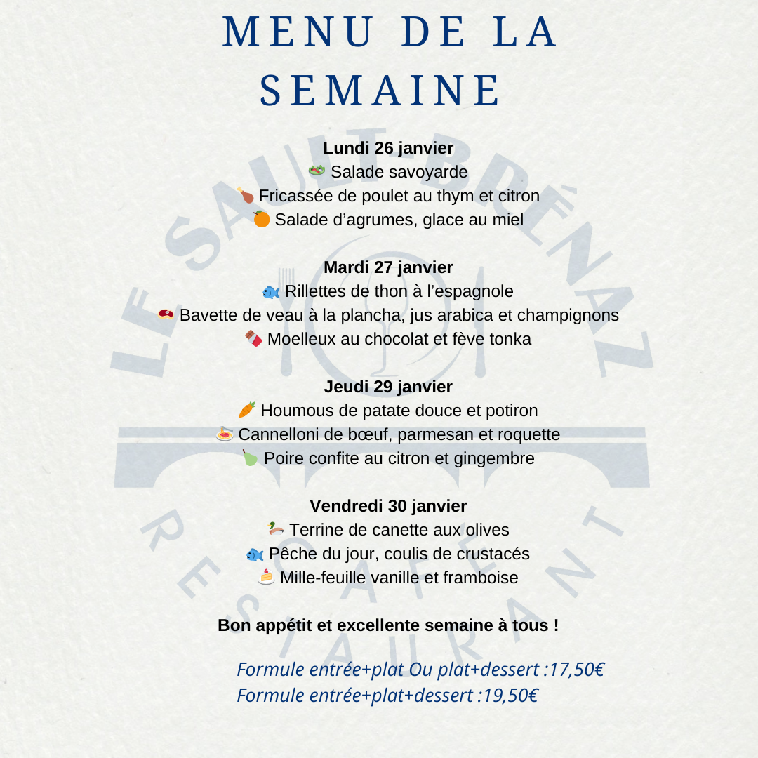 Image de l'actualité Restaurant le Sault Brénaz 25-01-2026