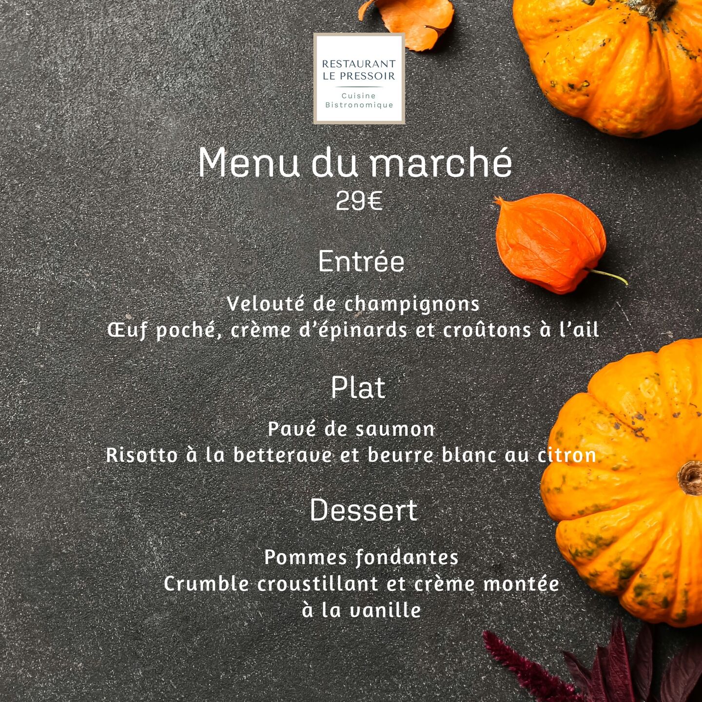Image de l'actualité Restaurant Le Pressoir Ambronay 13-10-2026