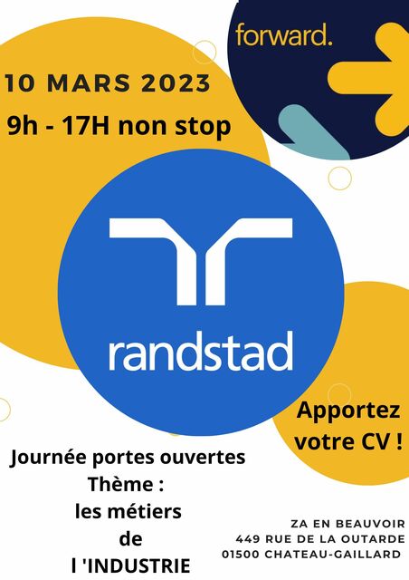 Image de l'événement JOURNEE PORTES OUVERTES RANDSTAD : METIERS DE L'INDUSTRIE