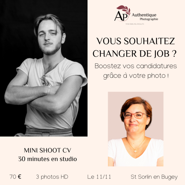 Image de l'événement Offre pour les particuliers : Mini shoot CV