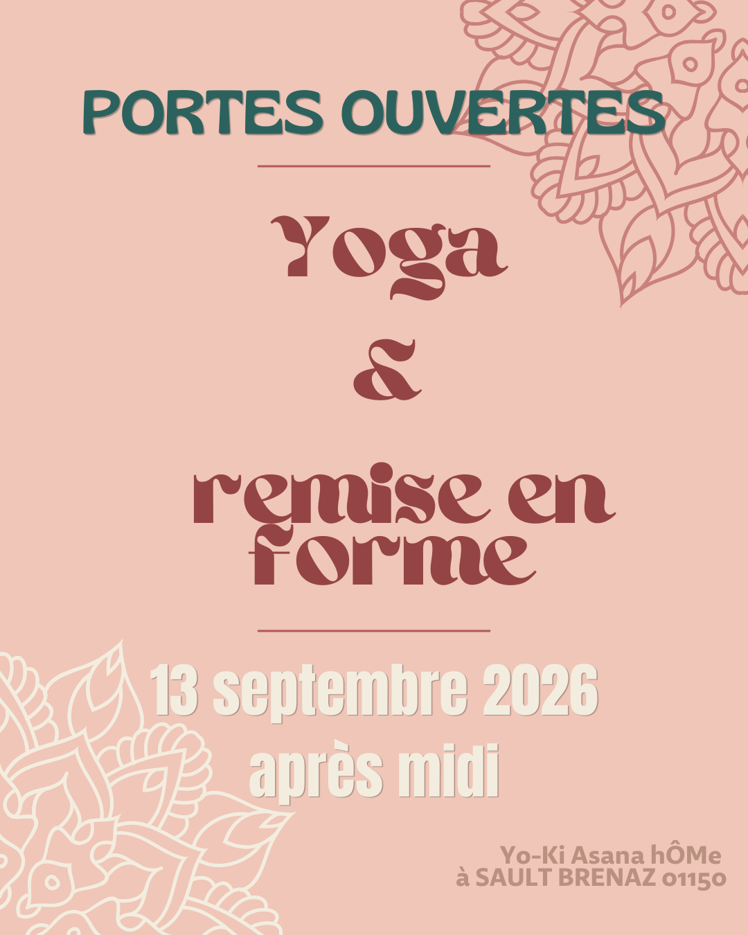 Image de l'actualité ✨ PORTES OUVERTES YOGA & REMISE EN FORME – DIMANCHE 13 SEPTEMBRE 2026 ✨