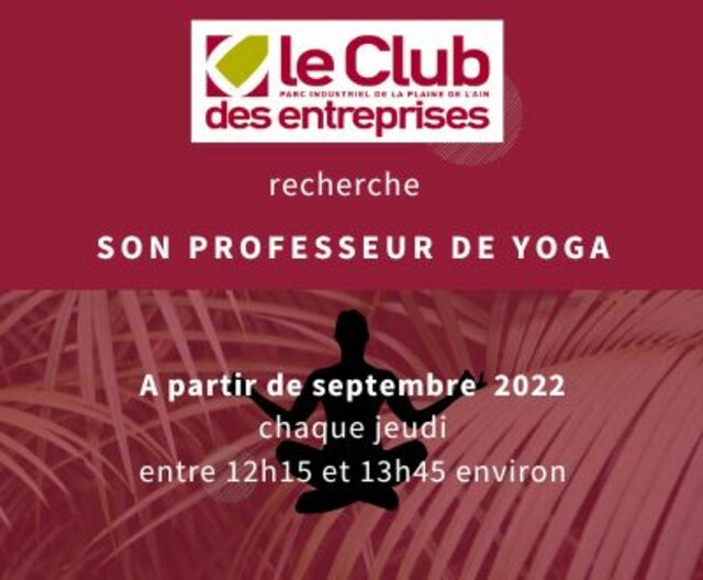 image du post Yoga en entreprise : Le Club des Entreprises du PIPA recherche son professeur