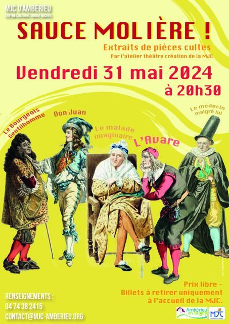 image du post Spectacle "Sauce Molière" - Atelier théâtre mjc