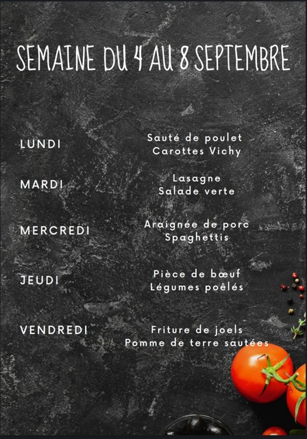 Image de l'actualité Nos plats du jour