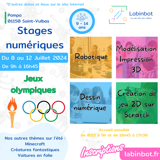 image du post Stages été numérique 9-14 ans "Jeux Olympiques"