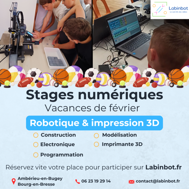 Image de l'événement 🤖⏱Robotique & Impression 3D | 9 - 14 ans | Vacances de février⏱🤖