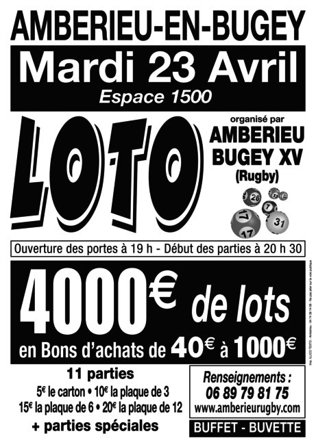 Image de l'événement Loto du Rugby