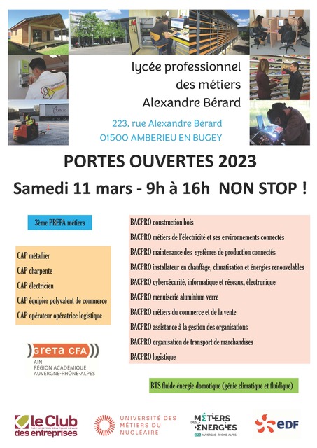 Image de l'actualité Journée Portes Ouvertes du Lycée Alexandre Bérard