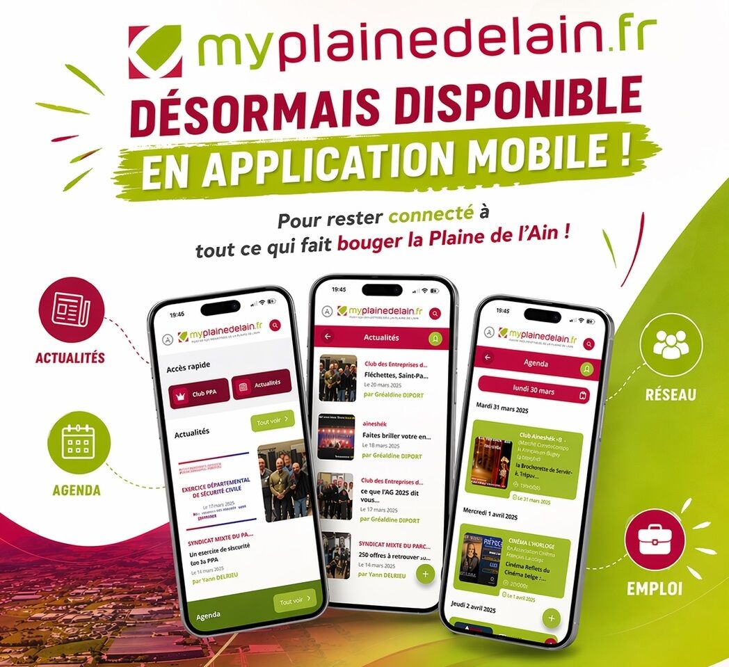 Image de l'actualité Tout ce qui fait bouger la Plaine de l'Ain… dans votre poche !