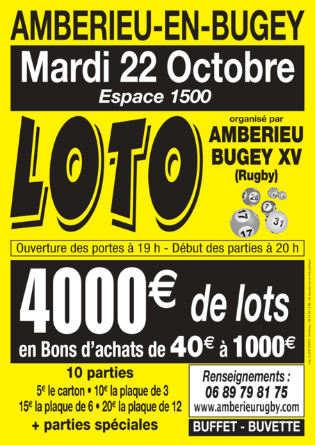 Image de l'événement Loto du Rugby