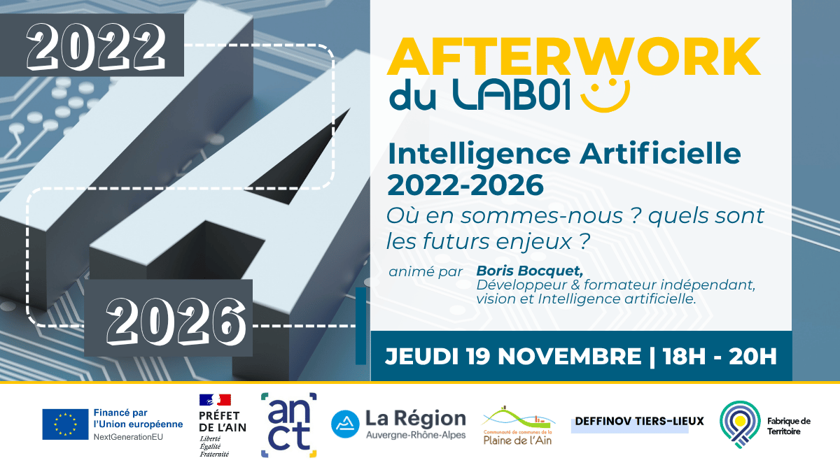 Image de l'actualité Afterwork du LAB01 :  IA 2022-2026, où en sommes-nous ? On fait le point  avec Boris Bocquet