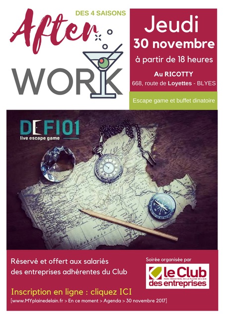 image du post Afterwork des 4 Saisons "Automne" par Club des Entreprises du PIPA