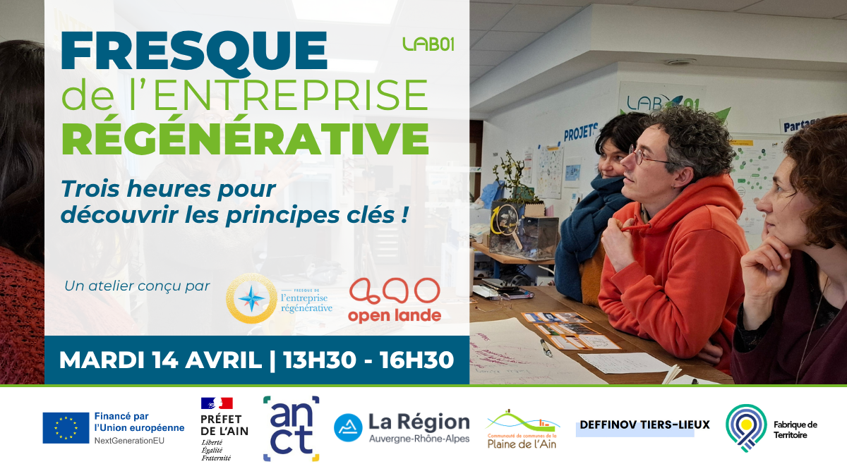 Image de l'actualité Atelier du LAB01 : L'économie régénérative ne concerne que le monde agricole, viticole ...