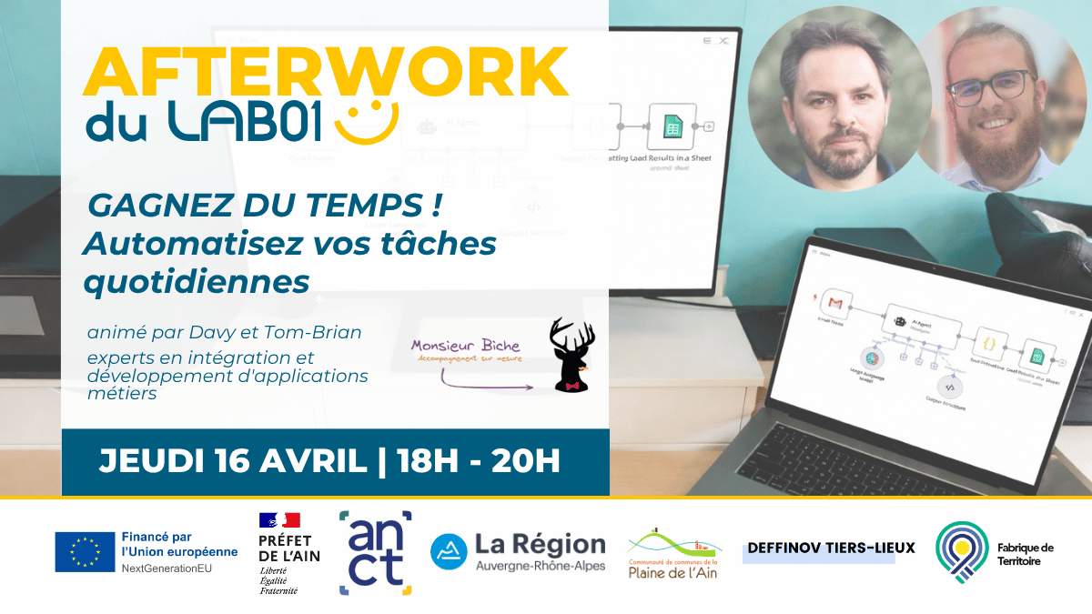 Image de l'actualité Afterwork LAB01  : Gagnez du temps, automatisez vos tâches