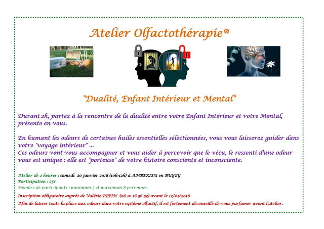 Image de l'événement Atelier olfactothérapie® : "Dualité, Enfant Intérieur et Mental"