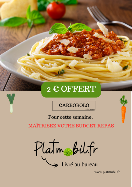 image du post Votre plat à 6€ au lieu de 8€