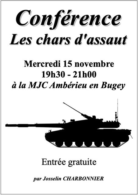 image du post Conférence les chars d'assaut