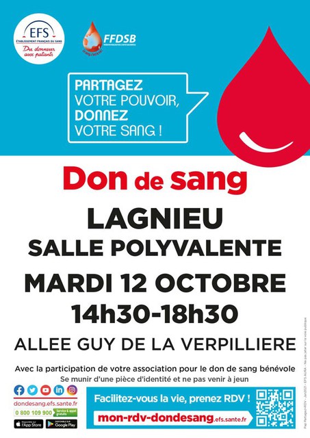 Image de l'événement Don du sang à Lagnieu