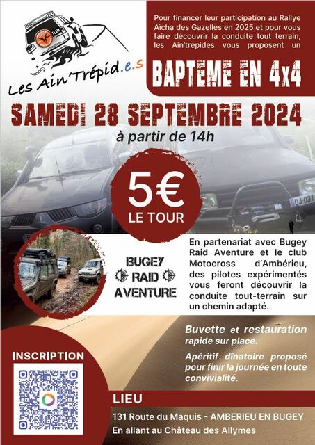 Image de l'événement Baptême en 4*4 - Les Ain'trépides