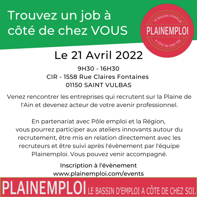 Image de l'actualité Evènement Plainemploi